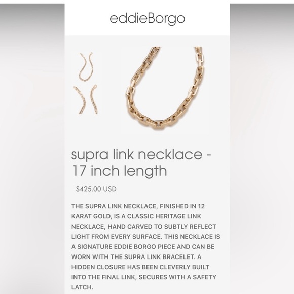 EDDIE BORGO Chain Link Necklace & Earrings set - Picture 4 of 12